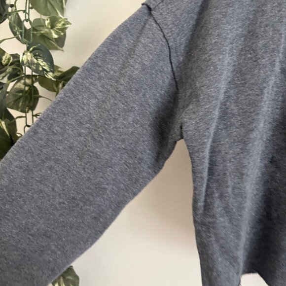 Colsie Crewneck Cropped Pullover Sweatshirt Grey Women’s Size M - Picture 5 of 8